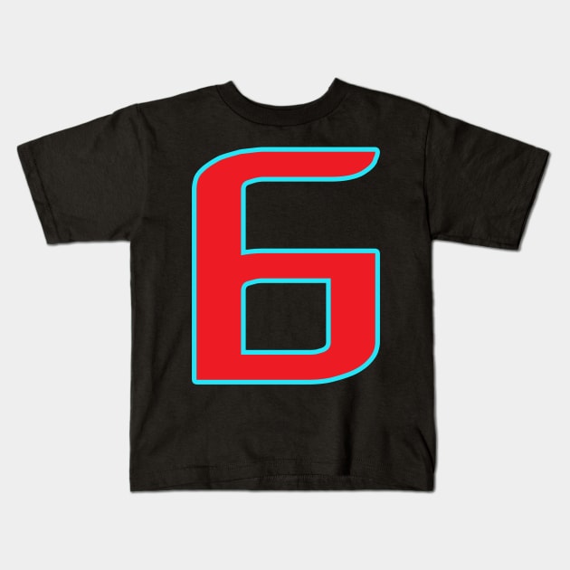 funny numbers Get your luck number 6 Kids T-Shirt by yacineshop